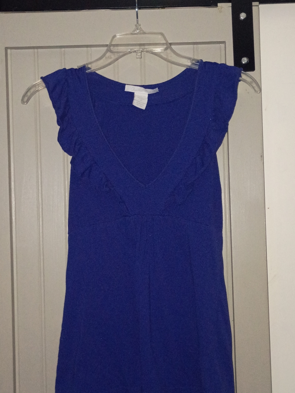 4/$20 Charlotte Russe Royal Blue V-Neck Ruffle Tank